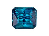 Blue Zircon 8.6x7.7mm Emerald Cut 4.52ct