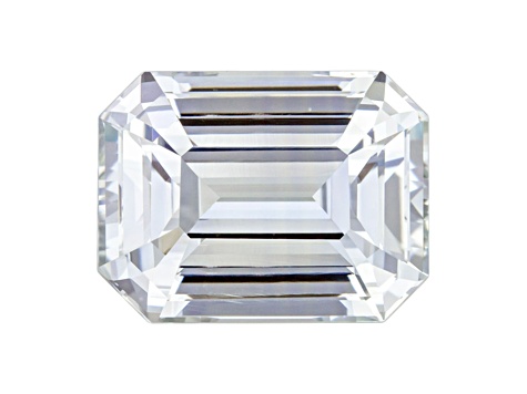 White Sapphire Loose Gemstone Unheated 11.42x8.72mm Emerald Cut 6.12ct