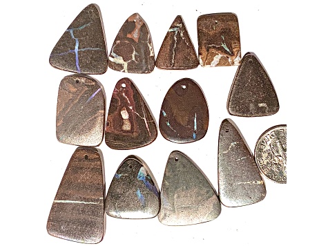 Boulder Opal Free-Form Cabochon Set of 8 79ctw