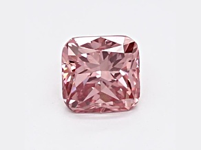 0.70ct Vivid Pink Cushion Lab-Grown Diamond VS2 Clarity IGI Certified