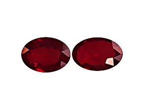 Ruby Unheated 7.3x5.3mm Oval Matched Pair 2.13ctw