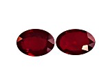 Ruby Unheated 7.3x5.3mm Oval Matched Pair 2.13ctw