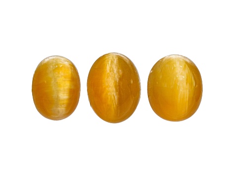 Opal Cat's Eye Oval Cabochon Set of 3 7.93ctw