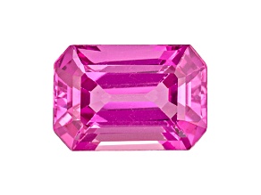 Pink Sapphire Loose Gemstone 6.6x4.6mm Emerald Cut 1.00ct
