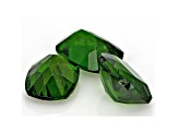 Chrome Diopside 8x6mm Cushion Set of 3 4.00ctw