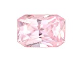 Peach Sapphire Loose Gemstone 6.65x4.52mm Emerald Cut 1.05ct