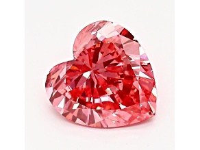 1.01ct Vivid Pink Heart Shape Lab-Grown Diamond SI1 Clarity GIA Certified