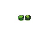 Chrome Diopside 7mm Cushion Matched Pair 2.75ctw