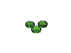 Chrome Diopside 8x6mm Oval Set of 3 3.50ctw