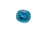 Blue Zircon 7.3x6.5mm Cushion 2.55ct