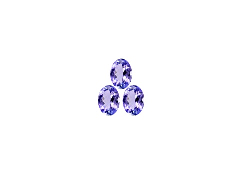 Tanzanite 7x5mm Oval Set of 3 2.04ctw