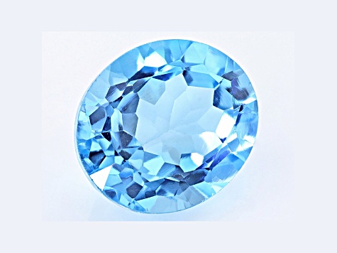 Swiss Blue Topaz 12x10mm Oval 5.00ct