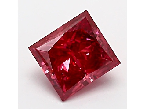 1.01ct Deep Pink Princess Cut Lab-Grown Diamond VS2 Clarity IGI Certified