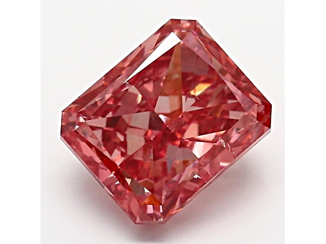 4.54ct Vivid Pink Radiant Cut Lab-Grown Diamond SI1 Clarity IGI Certified