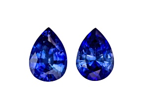 Sapphire 7x5mm Pear Shape Matched Pair 1.52ctw