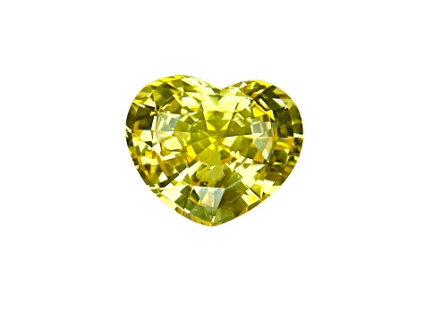 Yellow Sapphire Loose Gemstone9.55x8.1mm Heart Shape 3.16ct