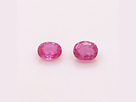 Ruby Unheated 6x5mm Oval Matched Pair 1.75ctw