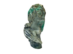 Brazilian Emerald Aligator Carving 3.5x1.5in