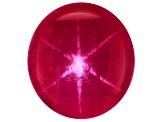 Star Ruby Unheated 16.9x15.25mm Oval Cabochon 27.41ct