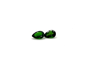 Chrome Diopside 9x6mm Pear Shape Matched Pair 2.80ctw