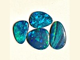 Opal on Ironstone Free-Form Doublet Set of 4 10.83ctw
