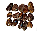 Australian Boulder Opal Free-Form Cabochon Set of 15 151.00ctw