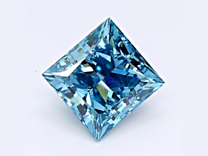 1.03ct Intense Blue Princess Cut Lab-Grown Diamond VS1 Clarity IGI Certified
