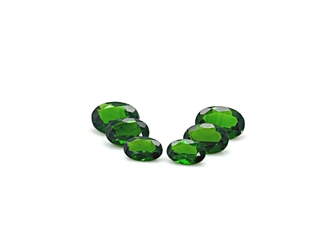 Chrome Diopside Oval Set of 6 4.75ctw