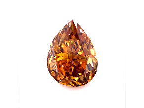 Natural Honey Color Diamond 6.86x5.07mm Pear Shape 0.98ct