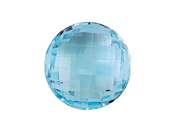 Sky Blue Topaz 10mm Round Checkerboard Cut 4.34ct - 1D2R1A | JTV