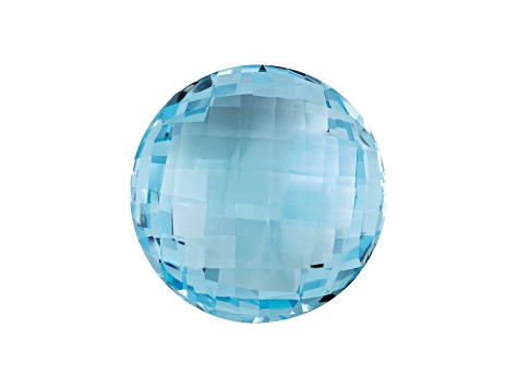 Sky Blue Topaz 10mm Round Checkerboard Cut 4.34ct