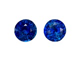 Sapphire 5.6mm Round Matched Pair 1.72ctw