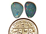 Opal on Ironstone Free-Form Doublet Set of 2 2.00ctw