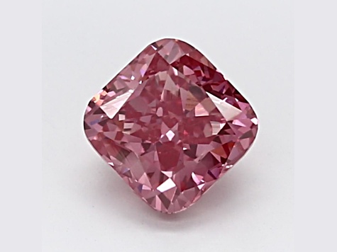 1.04ct Deep Pink Cushion Lab-Grown Diamond VS2 Clarity IGI Certified