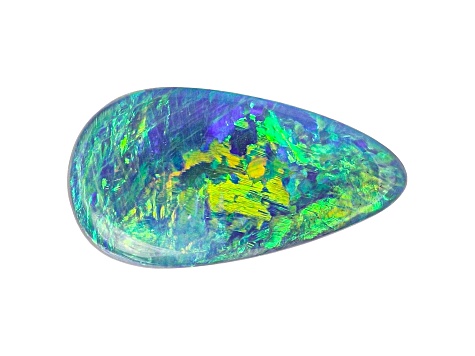 Australian Black Opal 9.5x5.0mm Pear Shape Cabochon 0.91ct