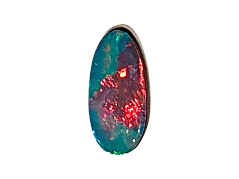 Opal on Ironstone 12.6x6.7mm Free-Form Doublet 1.75ct