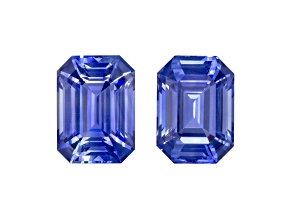 Sapphire 7x5mm Emerald Cut Matched Pair 2.73ctw