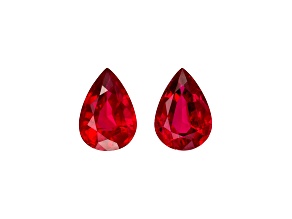 Ruby 7.1x5mm Pear Shape Matched Pair 1.59ctw