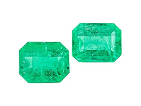 Colombian Emerald 6x5mm Emerald Cut Matched Pair 1.55ctw