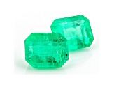 Colombian Emerald 6x5mm Emerald Cut Matched Pair 1.55ctw