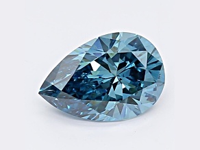 1.20ct Deep Blue Pear Shape Lab-Grown Diamond SI1 Clarity IGI Certified