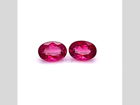 Rubellite 7x5mm Oval Matched Pair 1.83ctw
