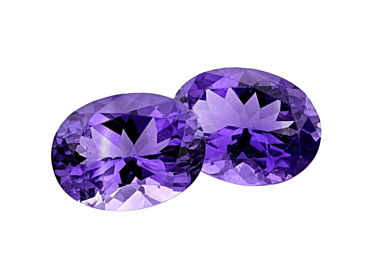 Amethyst 8x6mm Oval Matched Pair 2.21ctw - 1D757A | JTV