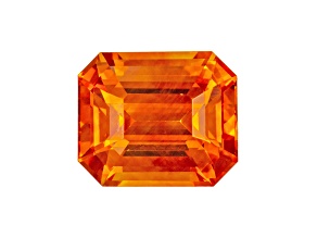 Orange Sapphire Loose Gemstone 8.64x7.27mm Emerald Cut 3.12ct