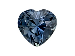 Blue-Green Sapphire Loose Gemstone 6.3mm Heart Shape 1.08ct