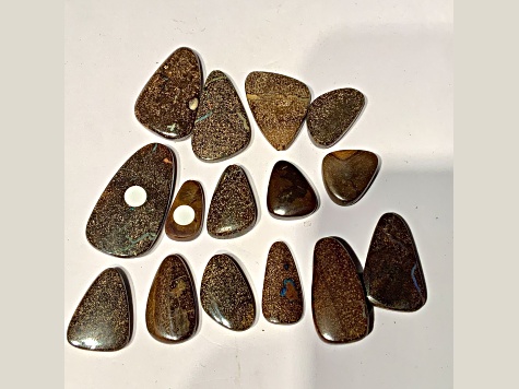 Australian Boulder Opal Free-Form Cabochon Set of 15 153ctw
