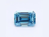 1.03ct Vivid Blue Emerald Cut Lab-Grown Diamond SI2 Clarity IGI Certified