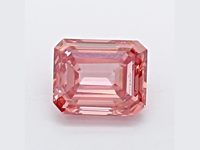 1.06ct Intense Pink Emerald Cut Lab-Grown Diamond VS1 Clarity IGI Certified