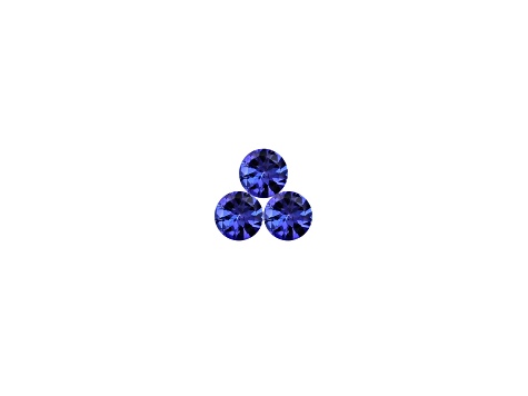 Tanzanite 4.5mm Round Set of 3 0.90ctw