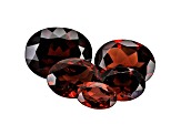 Garnet Calibrated Oval Set of 5 7.00ctw